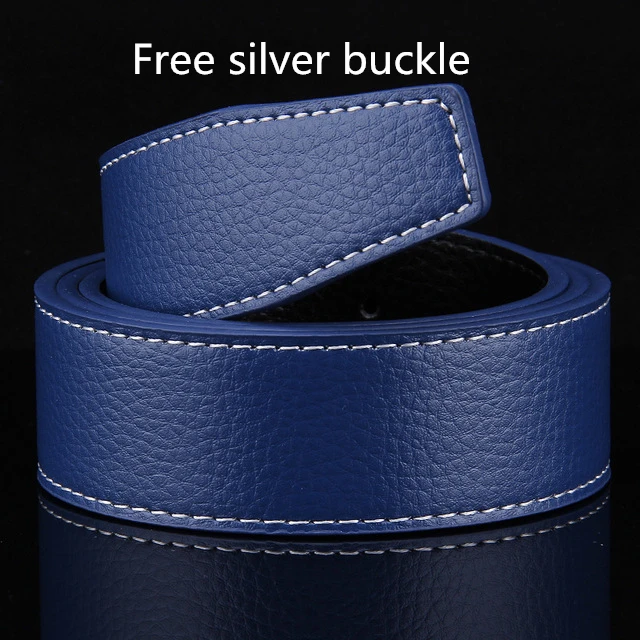 Роскошный дизайнерский брендовый ремень высокого качества, классический ремень из натуральной кожи для мужчин и женщин, Пряжка H - Цвет: blue silver