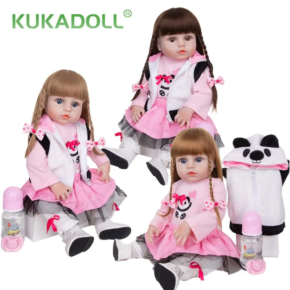 Кукла реборн KUKADOLL 19 дюймов полностью Силиконовое тело кукла Реборн игрушки