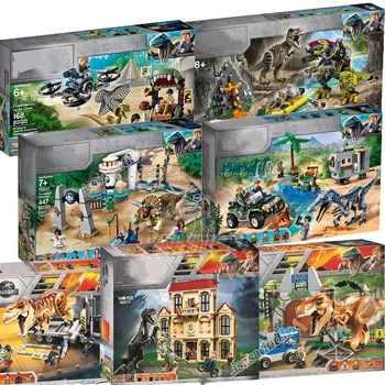 

New Jurassic World Dinosaur Set Model Building Blocks Bricks With Toy Gift For Children 75935 75938 No Box