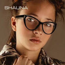 SHAUNA ромбовидная оправа для очков TR Cat Eye, Женские оправы цвета шампанского