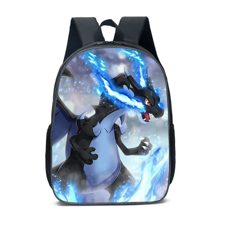 Новый рюкзак Pokemon Pikachu Charizard Eevee вместительный нейлоновый с мультяшным принтом