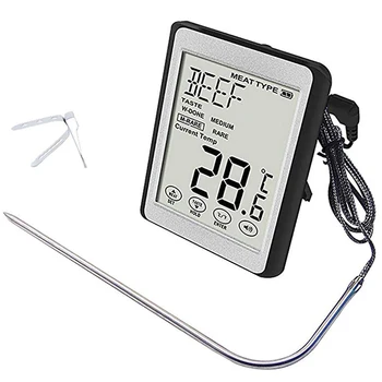 

Touchsn Digital Food Thermometer,Three Color Backlight Display,1x Probes,Voice Broadcast,Highly Sensitive Oven Instant Read