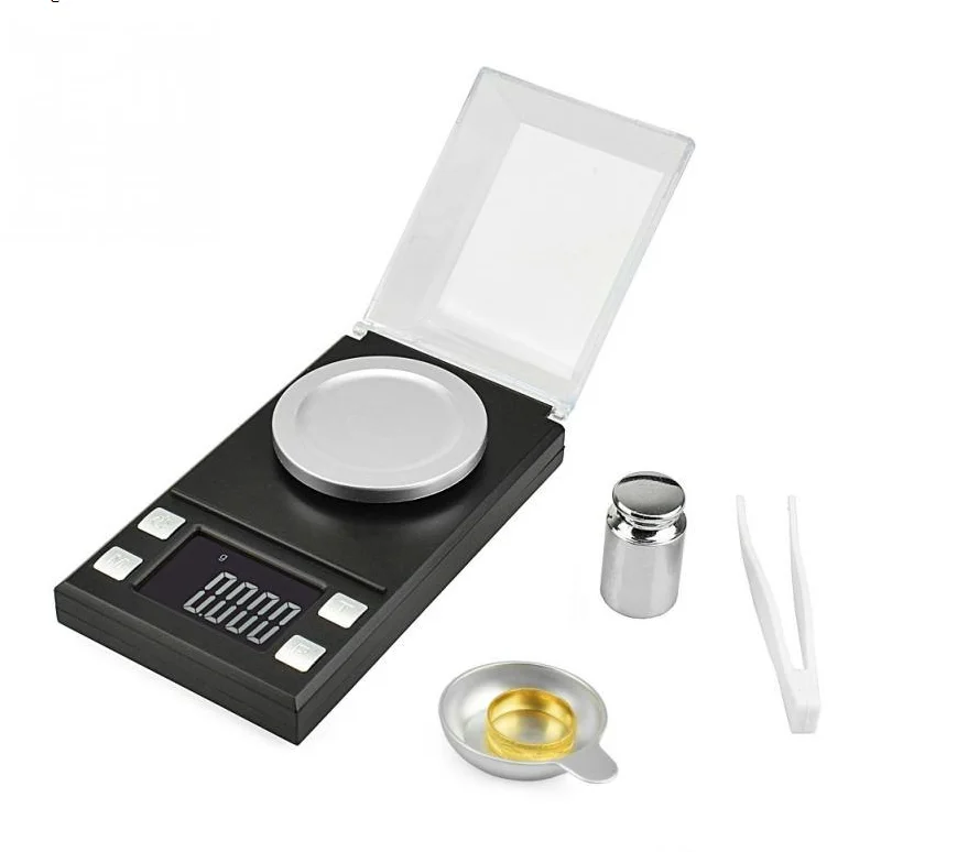50g0.001g LCD Digital Jewelry Scale Lab Weight High Precision Scale Medicinal Use Portable Mini Electronic Balance Calibrate Wei