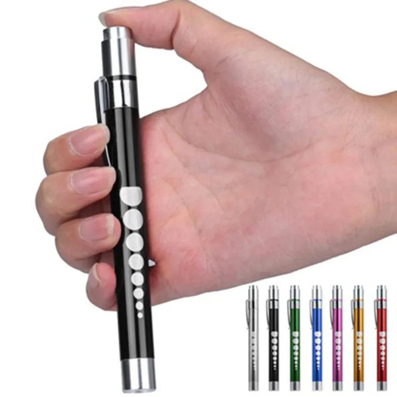 

Pen flashlight Medical First Aid LED Pen Light Flashlight Torch Doctor Nurse EMT Emergency Portable lamp clip on the clothes