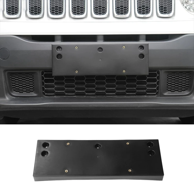 Car Front Bumper 4WD License Plate Bracket Holder Cover for Jeep