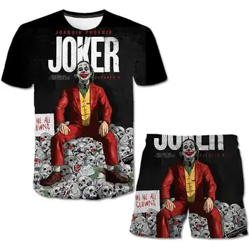 

2020 Clown joker Halloween costume Boys Girls polyester Clothes Kids Outfits Summer cartoon Tracksuit Boy Set Ensemble