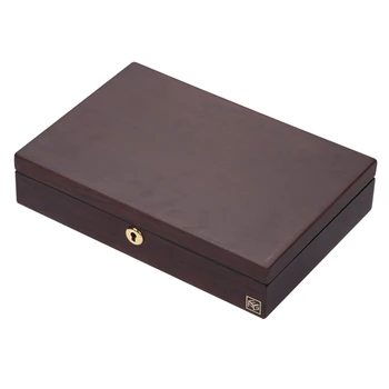 

CASEGRACE Travel Jewelry Box Women Wooden Rectangle Packaging Necklace Rings Earrings Storage Organizer Display Gift Boxes Case