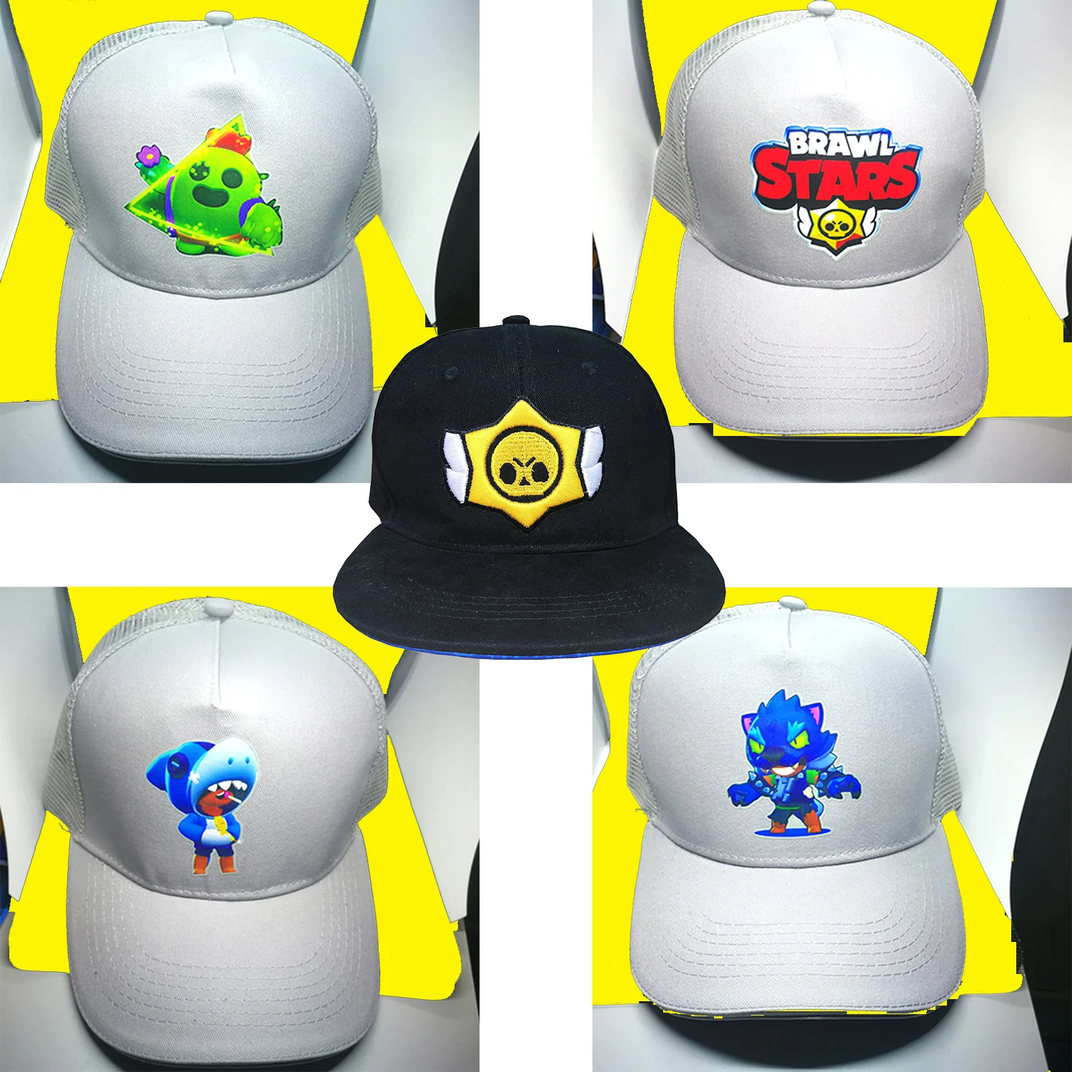 Gorra de béisbol con estampado de estrellas para hombre y niño, gorro de béisbol con estampado de Brawling Stars para deportes al aire libre, unisex, ajustable, regalo para chico