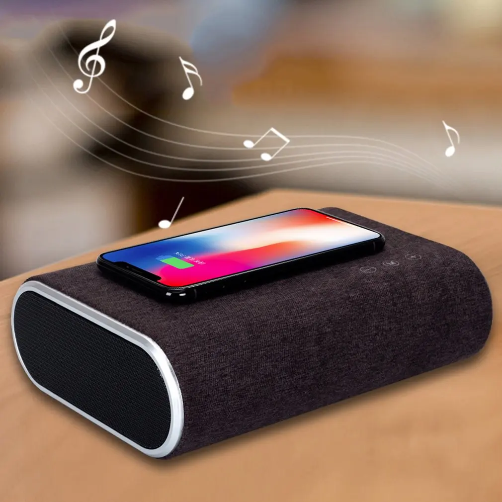 Умное Беспроводное зарядное устройство Bluetooth динамик стерео музыкальный плеер портативный дорожный адаптер быстрой зарядки для мобильных телефонов