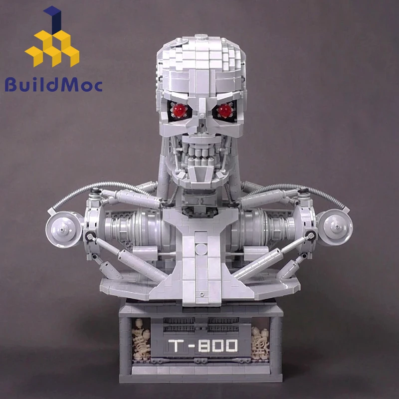 BuildMOC Terminator T 800 бюст 20570 набор блоков статуя модели строительные блоки детские