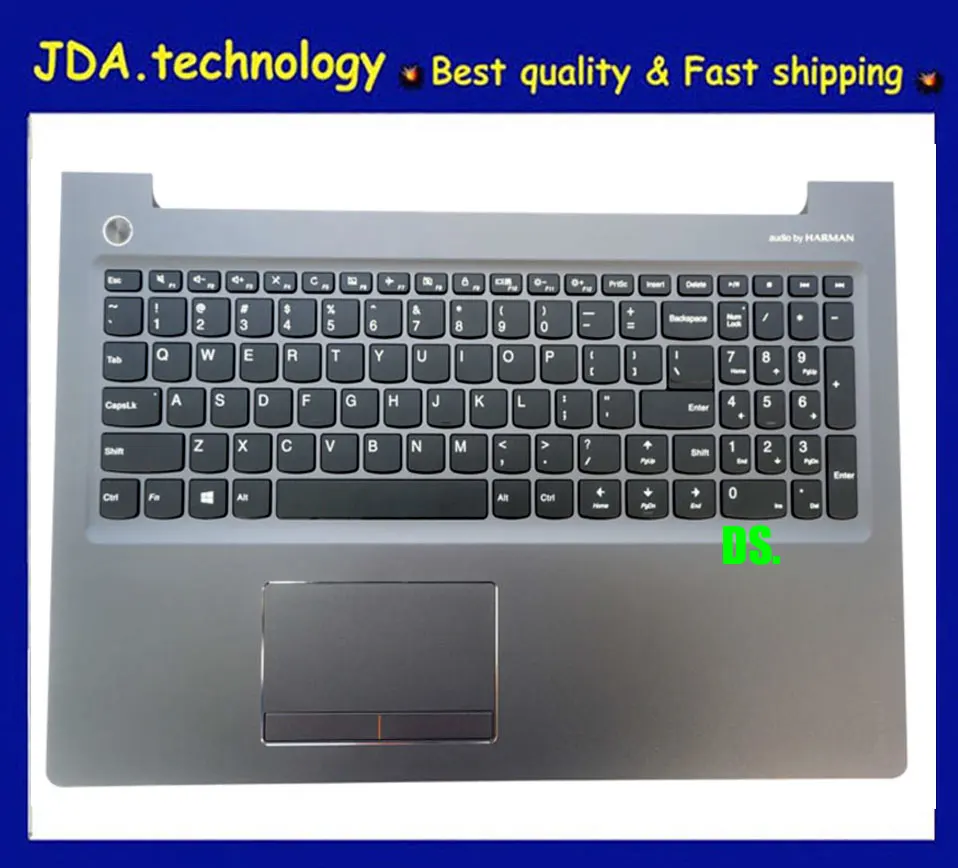 Wellendorff / с упором для рук верхняя оболочка для lenovo Ideapad 510-15ISK США клавиатура для ноутбука Подставка верхняя крышка тачпад, серый