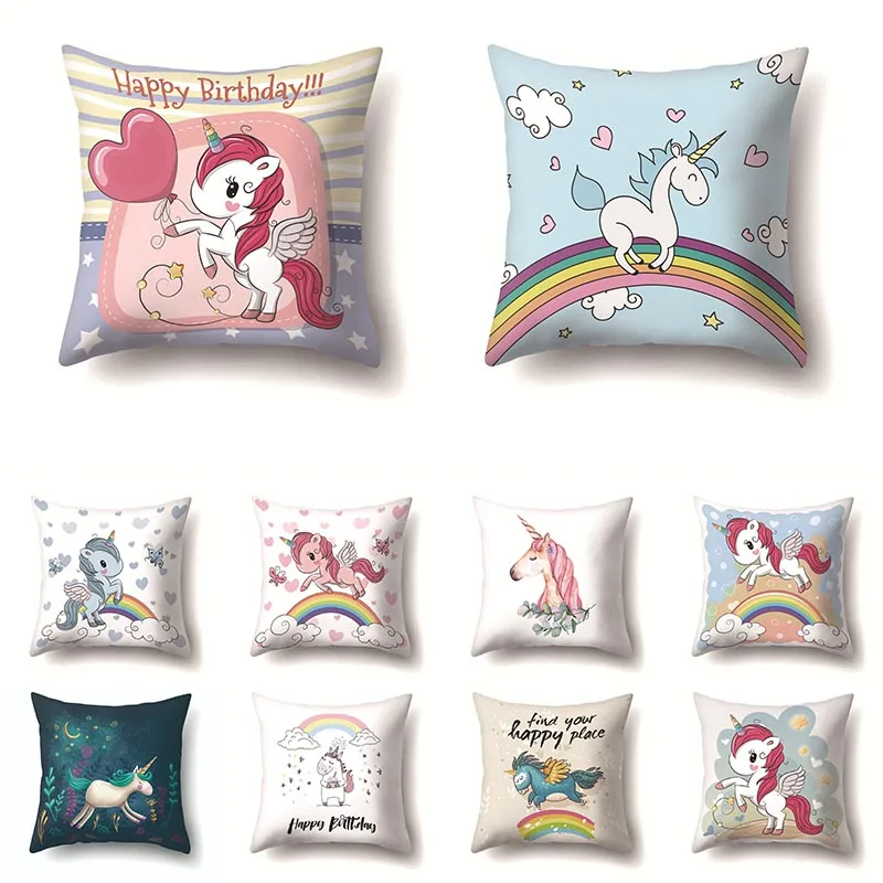 

cushion cover 45*45 Cartoon Printed cushions Pillow cases Polyester pillowcase home decor pillow covers kd-0145