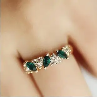 Vintage sweet rhinestone ring Women girl Accessories jewelry finger ring jewelry accessories
