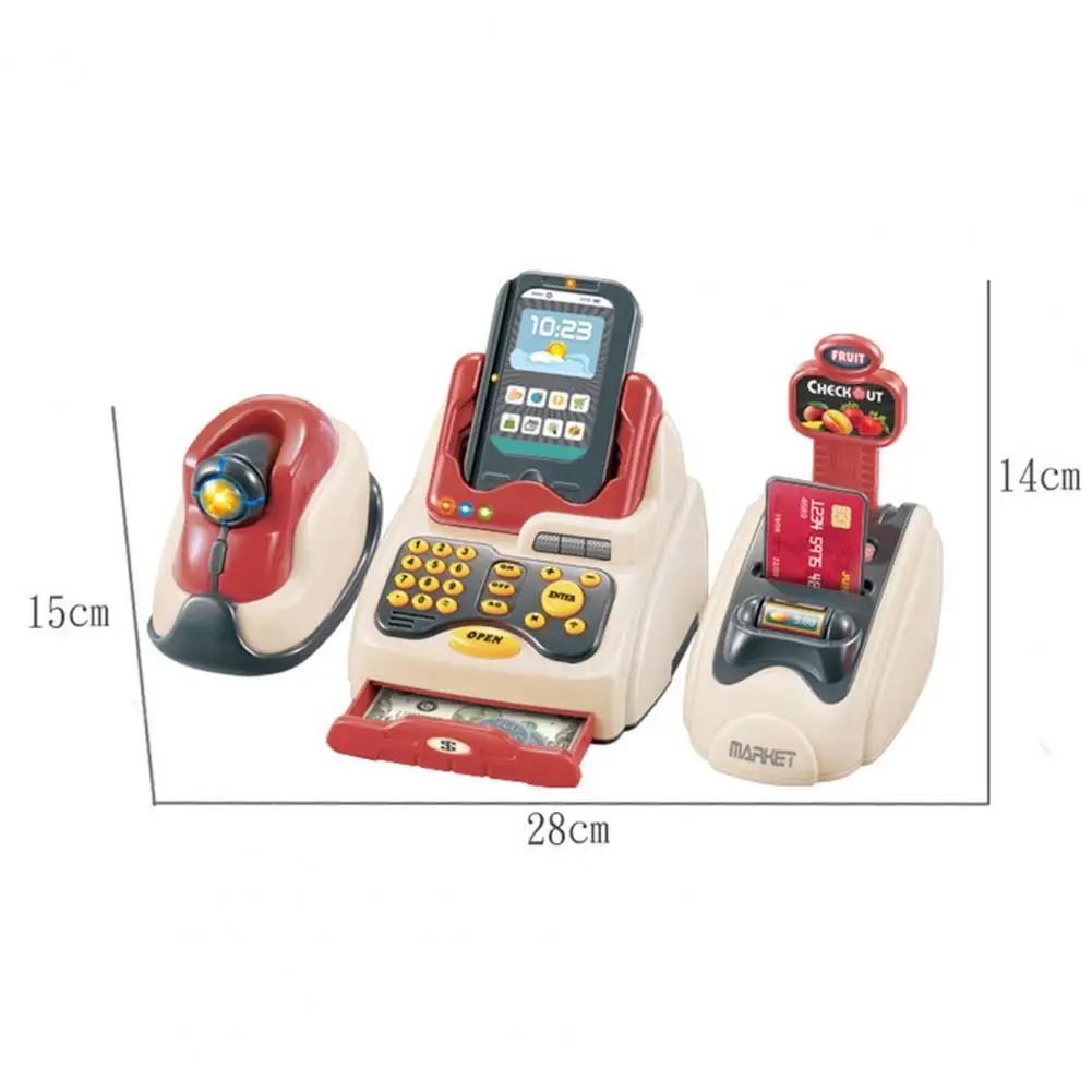 36Pcs Market Shopping Cash Register Credit Card Machine Kids Play House Toys