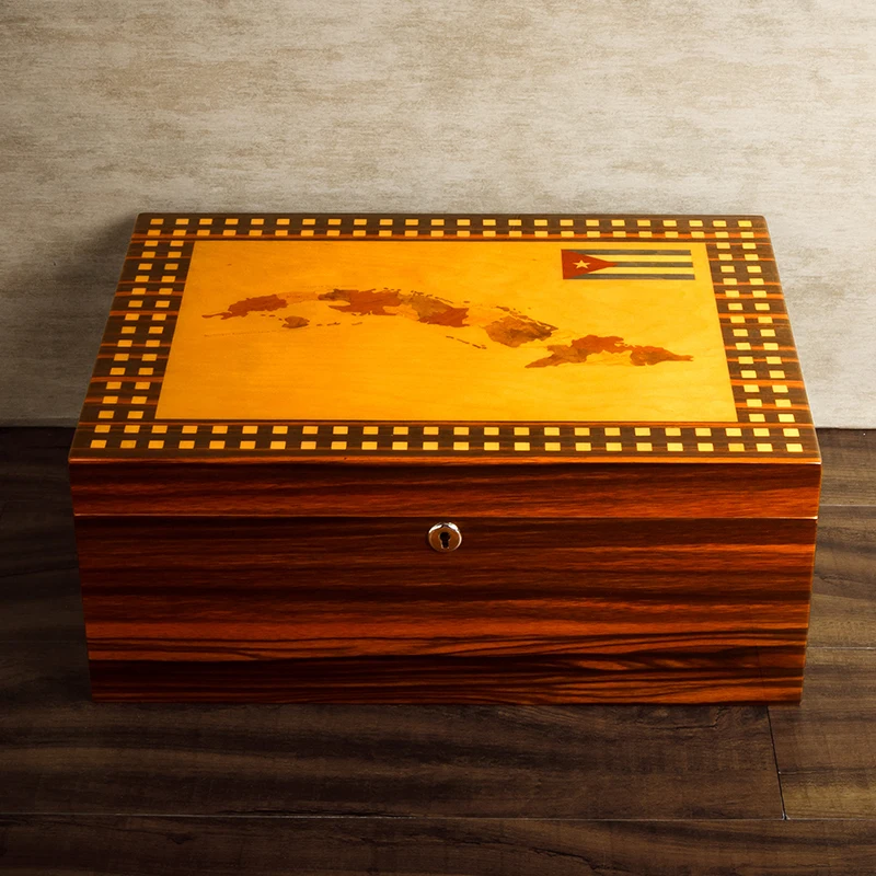 COHIBA 50th anniversary Edition из кедрового дерева, дорожный увлажнитель с замком, гигрометр, чехол для сигар, может вместить 80 хьюмидор для сигар