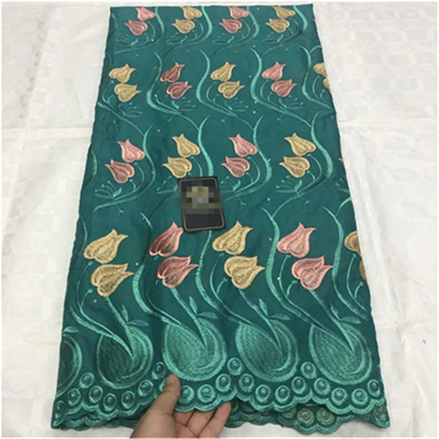 5 ярдов швейцарская кружевная ткань последние с крупным бисером вышивка африканские хлопчатобумажные ткани швейцарская вуаль кружева популярный Дубай Стиль