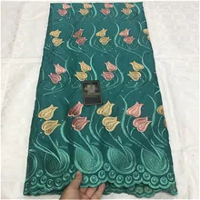 5 ярдов швейцарская кружевная ткань последние с крупным бисером вышивка африканские хлопчатобумажные ткани швейцарская вуаль кружева популярный Дубай Стиль