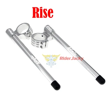 Sliver Riser Клипсы для рулевого управления мотоцикла Вилки для рукояток вилки для мотоциклов Kawasaki EX250F Ninja 250R 2005-2012 2008 2009 2010 2010 2011 - Цвет: Sliver Riser