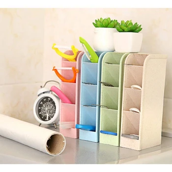 

Wheat Straw Desk Pencil Organizer Caddies for Office/Teacher/School Supplies/Markers/Gel Pens/Paint Brushes Storage Holder Racks