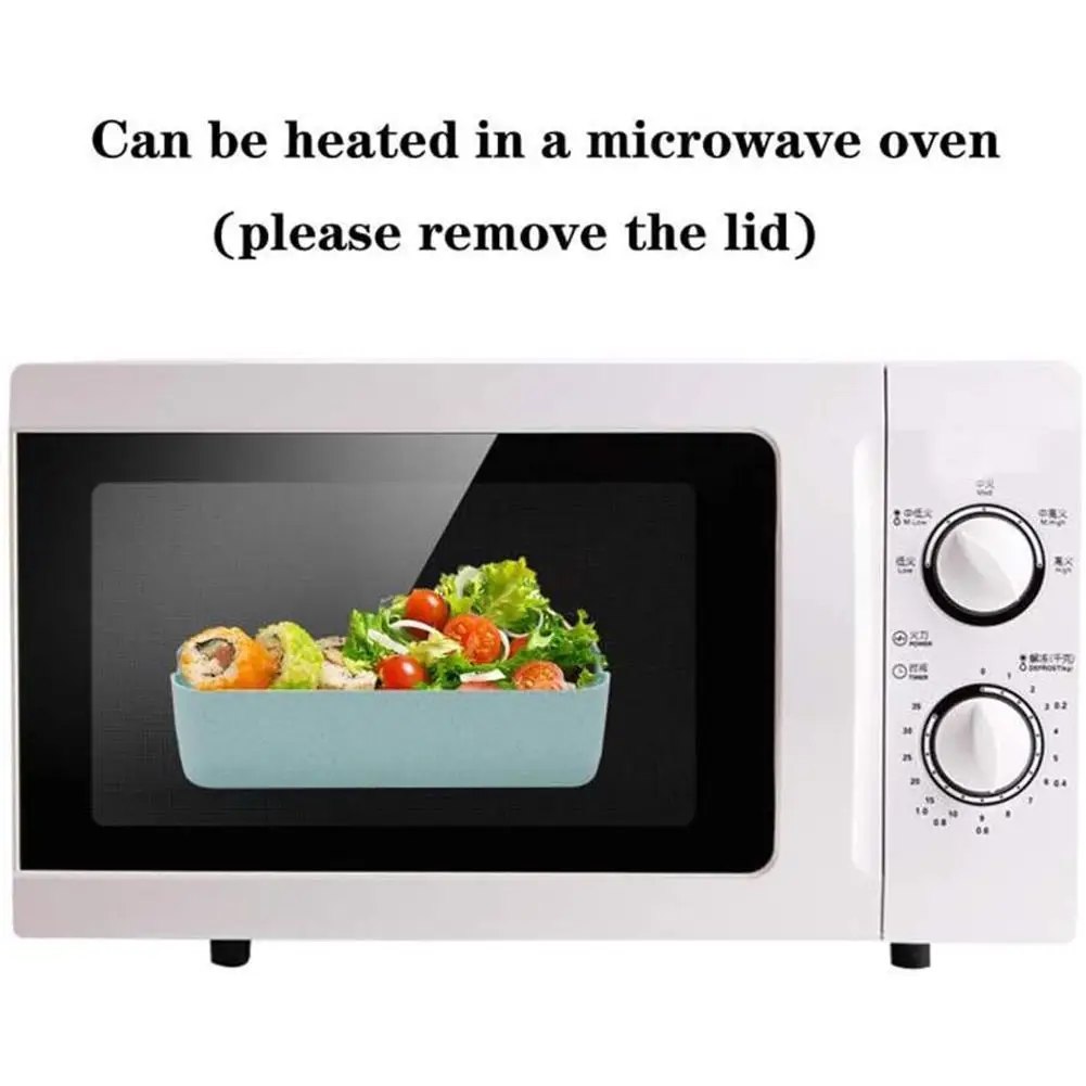 

Japanese Style Lunch Box 3 Layer Portable Children Microwave Bento Wheat Container Food Dinnerware Storage Straw Foodbox Bo S3F1