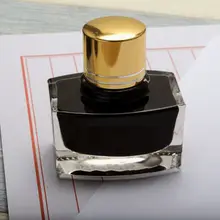 Гладкая пишущая перьевая ручка золотого цвета чернил Заправка бутилированного стекла школьные офисные принадлежности N0HC