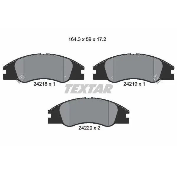 Колодки дисковые передние Kia Cerato 1.6i 16V/2.0i/CRDi 04 TEXTA