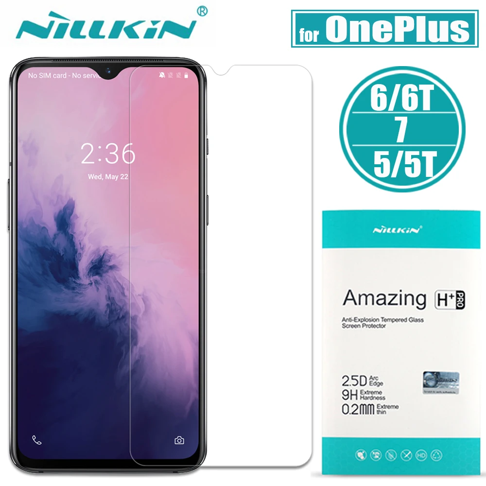 Oneplus 7T/7/6T/6/5T/5/3 закаленное стекло Nillkin 9H жесткий стеклянный протектор экрана для 7T 7