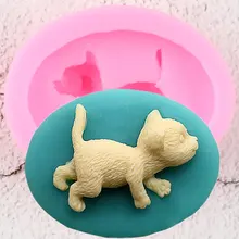 3D милая силиконовая форма в виде кота DIY вечерние шоколадный фондан Торт Инструменты для украшения печенья выпечки конфеты полимер Глиняное Мыло Ремесло формы