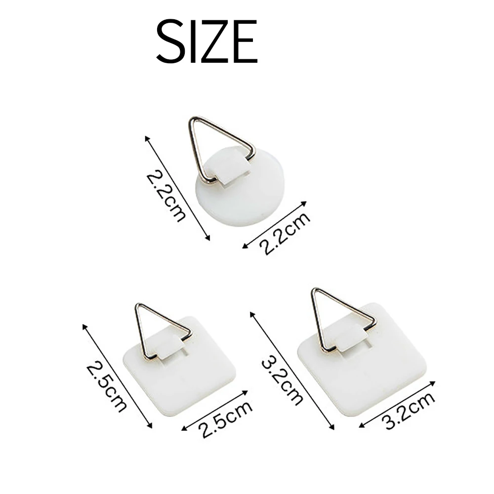 Storage hook 40PCS invisible adhesive plate hanger set vertical plate holders for the wall dish hook portable self-adhesive wall holder