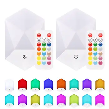 

16 Colors 4 modes Plug-in LED Night Lights Night Light with Remote Controller for Kids Bedroom Hallway Kitchen Stairs