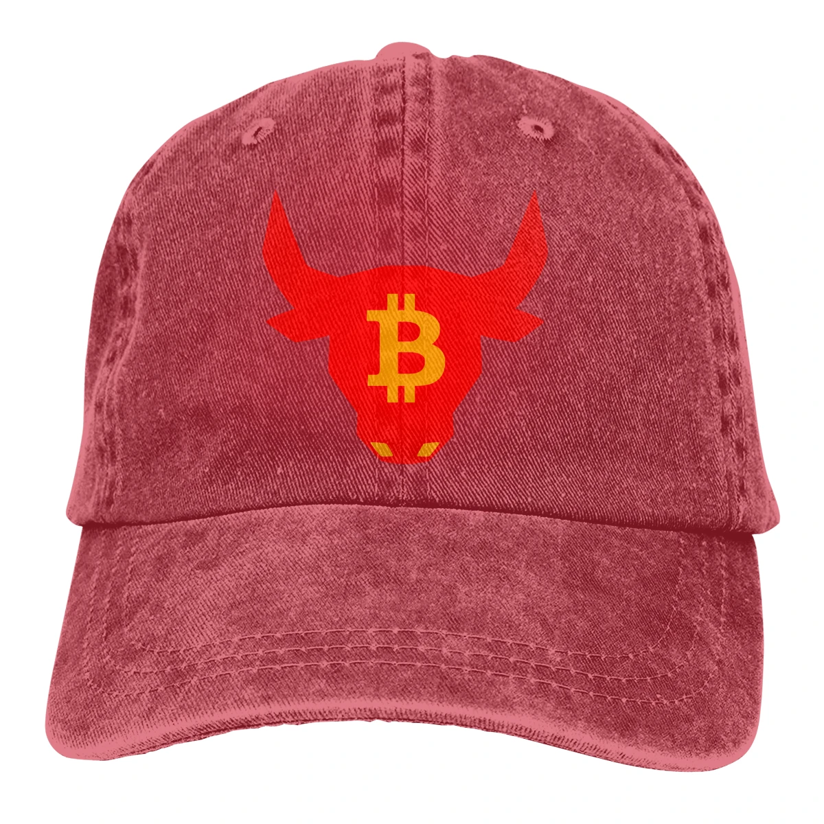Bitcoin Bulls Casquette, мужская и женская джинсовая бейсболка, регулируемая бейсболка для гольфа