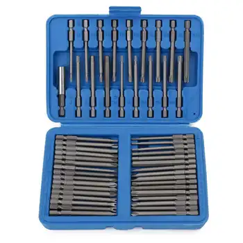 

50Pcs Hex Screwdriver Bit Repair Tools Kit Screw Head Chrome Vanadium Steel Extra Bit Tool Set [Long Section]