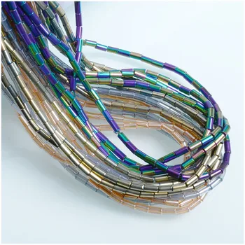 

Colorful 2x5mm Cylinder Beads Czech Round Spacer Glass Beads For Jewelry Making Diy Accessories
