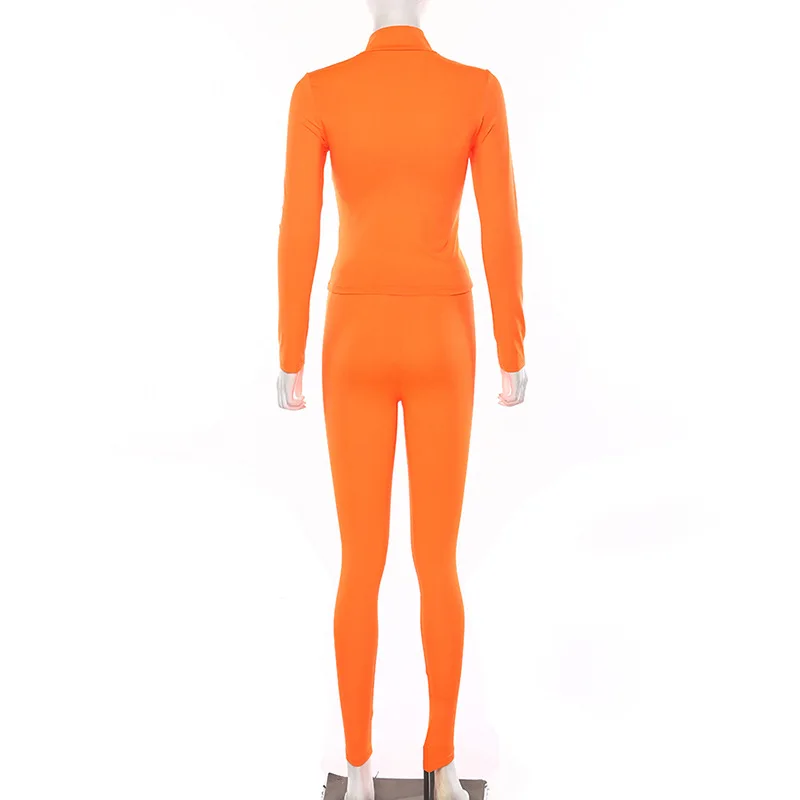 NORMOV Fluorescent Yoga Set Vest Sport Suit Women Fitness Suit Gym Clothing Tracksuit Women Running Fluorescent Sports fitness