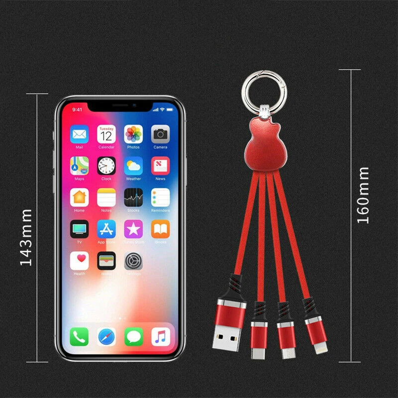 Высокое качество USB кабель зарядное устройство 3 в 1 Micro USB кабель для iPhone samsung Android USB TypeC кабели для мобильных телефонов
