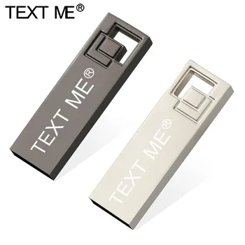 

TEXT ME High Speed USB2.0 Mini Flash Drive 16GB 32GB 64GB 128GB Pendrive Waterproof Metal usb flash drive Pen memory card