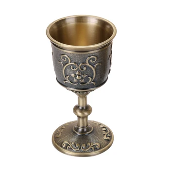 

Vintage Elegant Style Zinc Alloy Chalice Wine Goblet Cups Vintage Drinkware Decor Gift Cocktail Glasses Whiskey Cup vivid