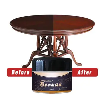 

20g Wooden Furniture Care Beeswax Natural Seasoning Beewax Complete Solution Home Cleaning For Wooden Floor Chair Desk