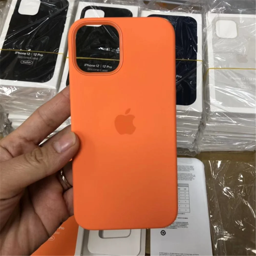 

10 Pcs Original With Logo Top Level Liquid Silicon Phone Case For iPhone 12 Pro Case Magnetic Magsafe Cover iphone 12 Mini Cases