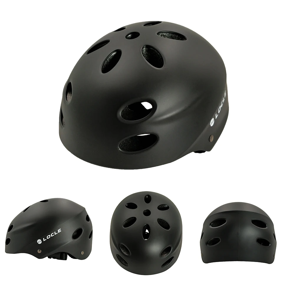 LOCLE Cycling Helmet Road Mountain Bicycle Helme Extreme Sport MTB BMX Skateboarding Skate Bike Helmet 5 Color Size 52-66cm