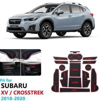 

Anti-Slip Rubber Gate Slot Cup Mat for Subaru XV 2018 2019 2020 Crosstrek WRX STI Cushion Door Groove Mat Car Accessories