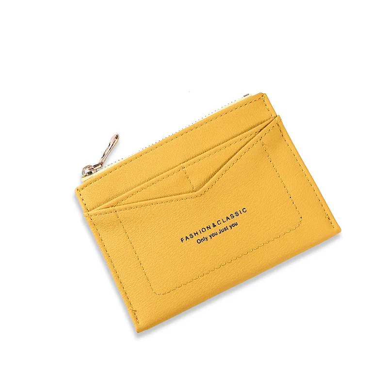 

2020 Ladies Solid Color Wallet Korean Card Holder New Purse Korean Version Of The Multi-Card Small Card Package Multi-Function
