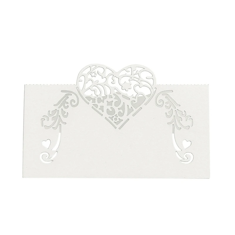  50PCS Creative Love Invitation Card Hollow Card Wedding Seat Card Blessing Greeting Card Wedding Su - 4000115665354