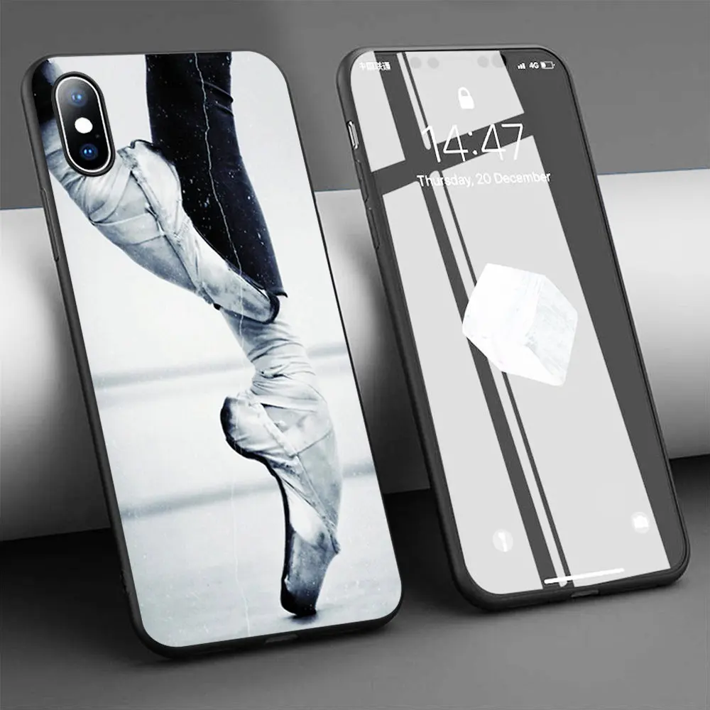 Coque балетки Комнатные тапочки Танцор чехлы для мобильного телефона из мягкого