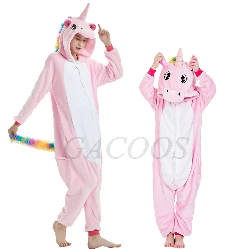 Pijamas para Adolescentes Meninos dos Desenhos Traje do Bebê Roupas para Crianças Unicórnio Macacão Crianças Pijamas Flanela Animados Cosplay Meninas Inverno 7 High Quality Mamãe e Bebê