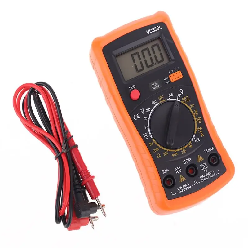 

8301 Digital Hand Held Multimeter Measuring 1999 LCD Display Diode Frequency DC AC Multitester Volt Tester