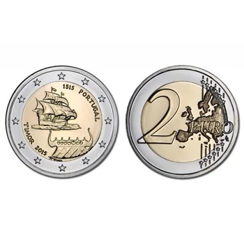 

Portugal 2015 500th Anniversary Discovery of East Timor 2 Euro Real Original Coins True Euro Collection Commemorative Coin Unc
