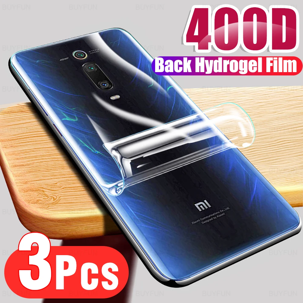 

3Pcs Full Coverage Back Protector Hydrogel Film For Xiaomi Mi 9T 9 se 9 Pro 8 Lite Protective Back Cover Bare Metal Sense Claer