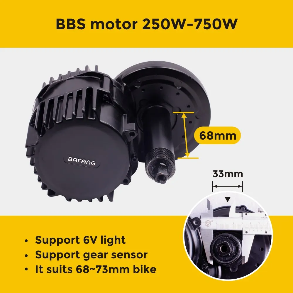 US $405.00 Bafang Motor BBS02B 750W 48V 8FUN BBS02 Bafang Mid Drive Motor Electric Bike Ebike Conversion Kit With C965 DPC18 Display