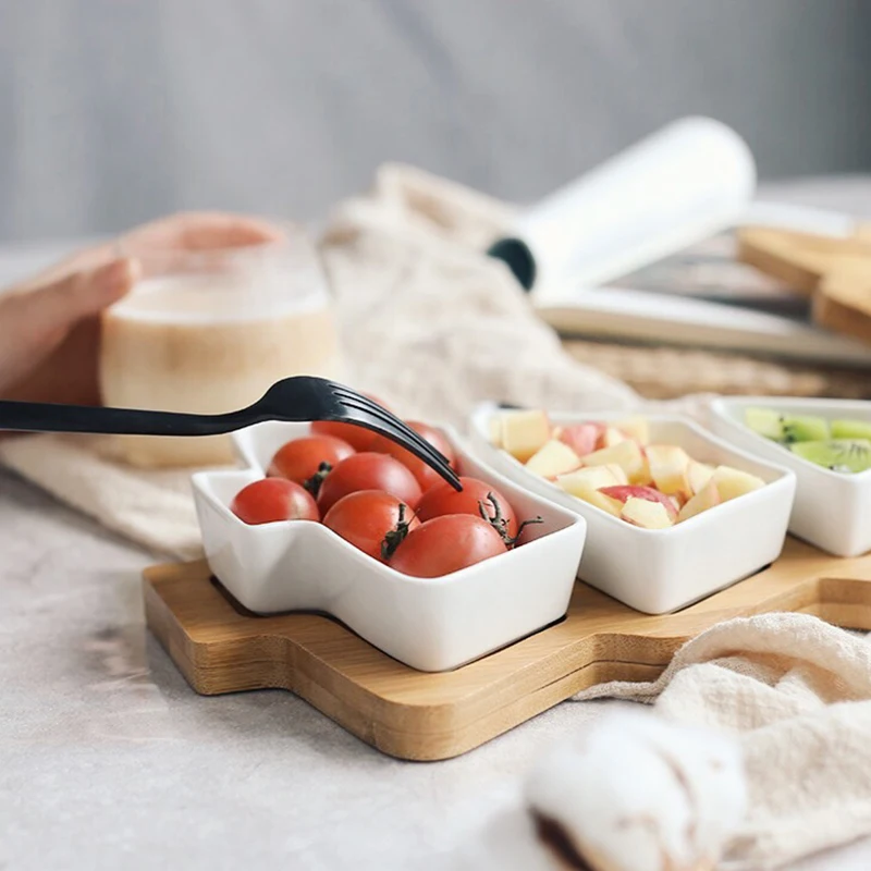 Creative Ceramics Christmas Tree Wood Tray  (6)
